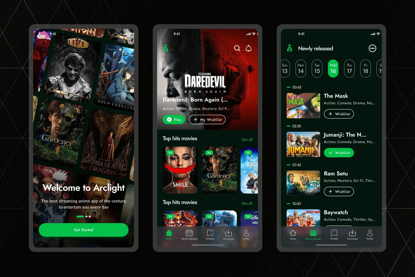 Arclight A Movie Streaming App UI Designed for Seamless User Flow